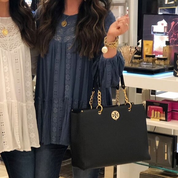 Tory Burch Everly Leather Tote - Picture 7 of 14